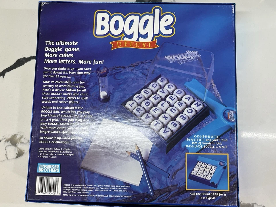 1996 BOGGLE DELUXE ,3-Minute Word Search Game SEALED *READ* Parker Brothers - Image 3 of 4