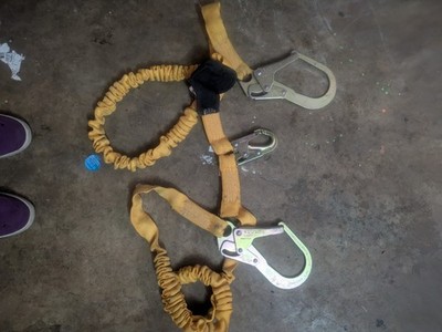 Werner Softcoil Twin Leg Lanyard with Snap Hooks Fall Protection