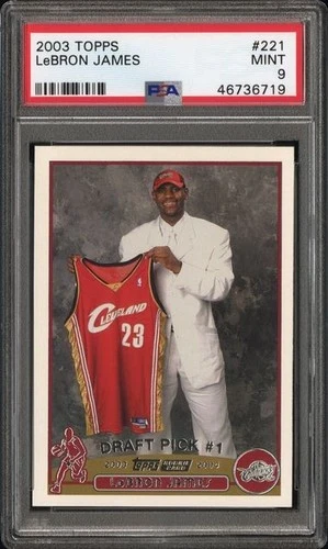 🔥 2003 TOPPS LEBRON JAMES #221 ROOKIE RC CARD MINT PSA 9 🔥