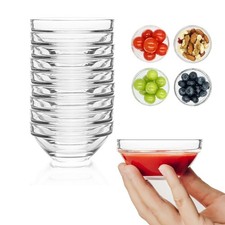 3in 2.5oz Mini Glass Bowls, Small Prep Bowl, 10 Pack Dipping bowls, Sauce Bow...