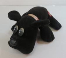 Vintage 1986 Tonka Pound Puppy Black Plush Puppy 7"