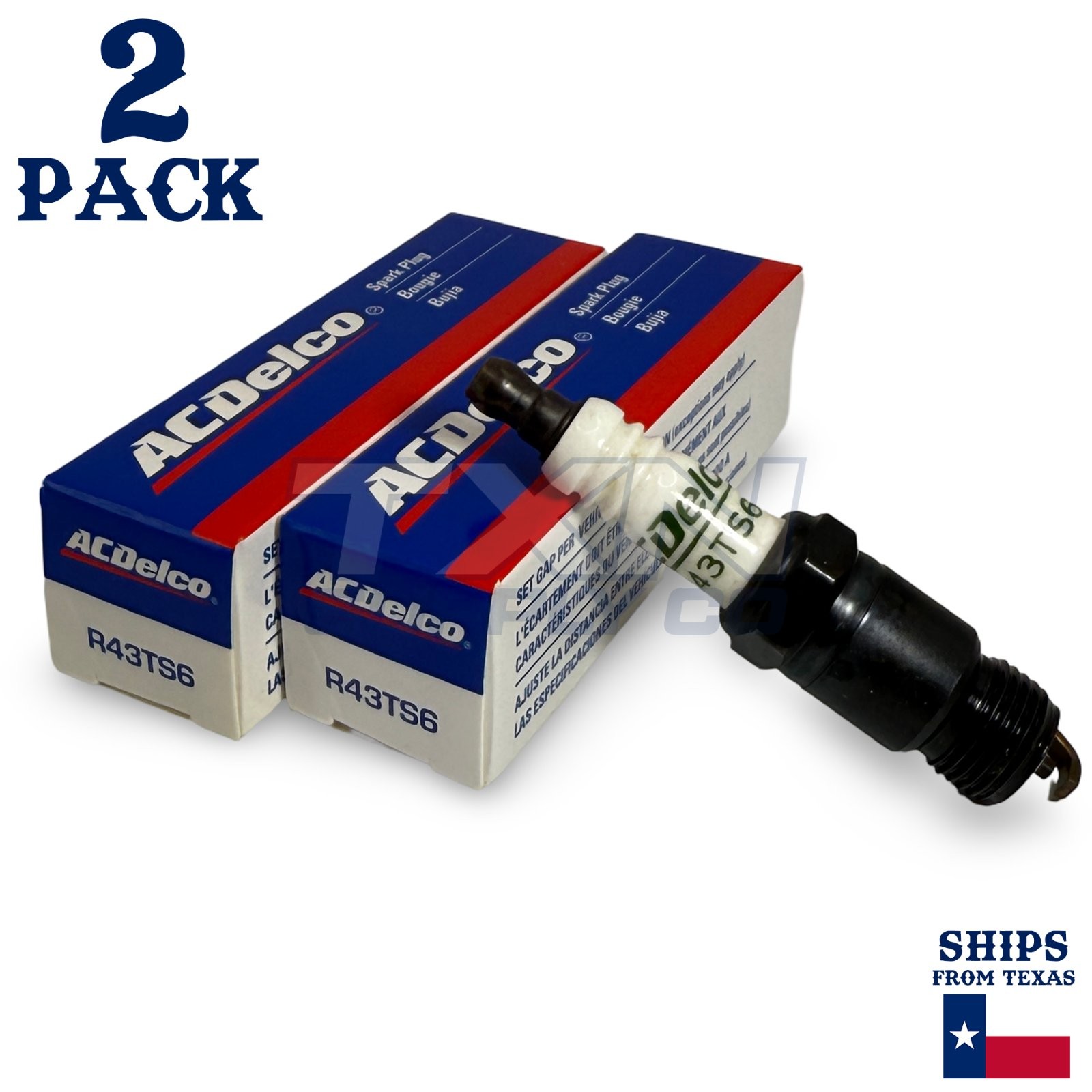 2 Pack Genuine GM ACDelco Spark Plugs R43TS6