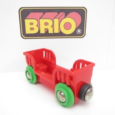 Red  Green Cargo Car / Carriage Vintage BRIO Wooden Railway