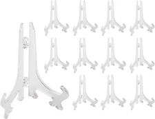 Clear Plastic Easels or Stand/Plate Holders to Display Pictures, Placecards, or 