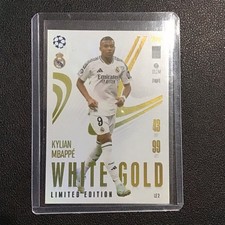 2024-25 Topps Match Attax Extra UEFA White Gold Limited Edition Kylian Mbappe