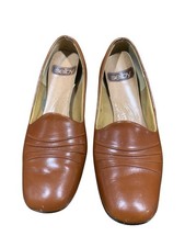 Vntg 70 s Women's Selby Brown Leather Loafers Size 7
