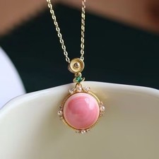 gorgeous new design 24.8mm natural pink conch pearl pendant 925s pd 