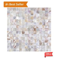 DIY-Friendly Mother of Pearl Mosaic Shell Tiles - Elegant Backsplash 12" x 12"