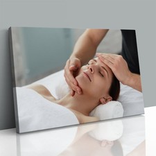Facial Massage Therapy Spa Canvas Framed Print Picture Wall Art