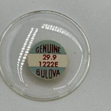 Bulova 1222E Watch Crystal Snap-In Type Dome 29.9mm Clear