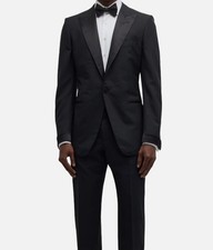 Tom Ford Men's Black Wool Satin Peak Lapel O'Connor Tuxedo Suit Jacket Size 50R