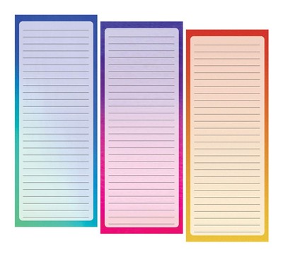 Magnetic Note Pads Lists for Fridge | Full Magnet Back Writing Pads for Groce...