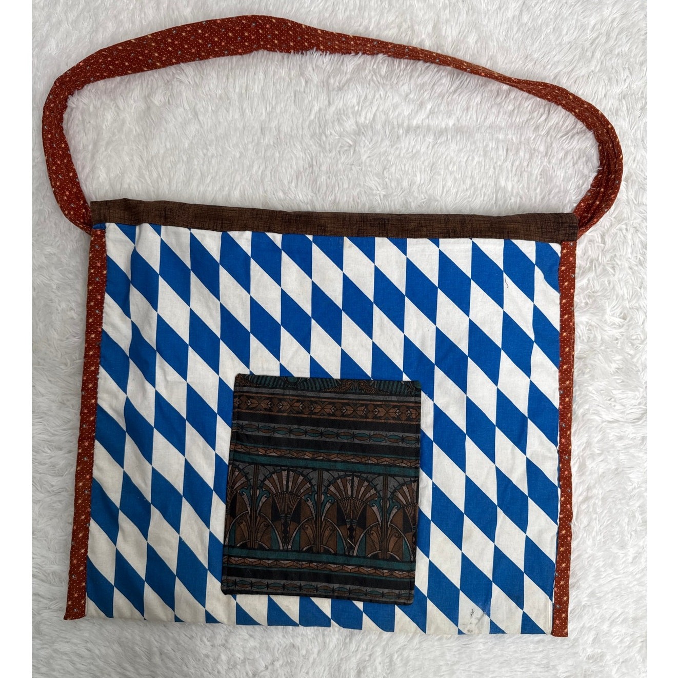 Handmade Quilted Patchwork Messenger Briefcase Ba… - image 9