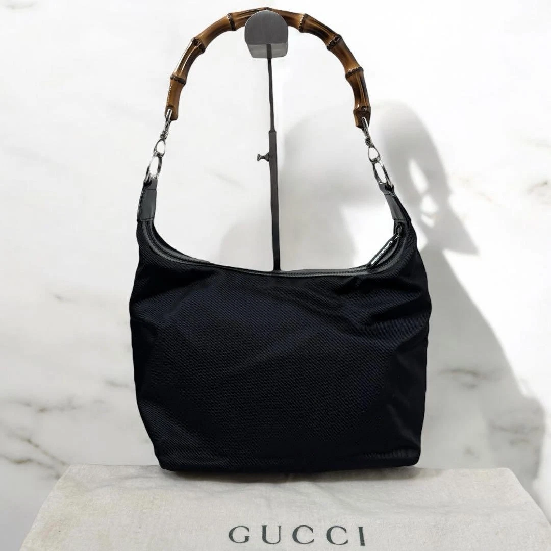 Sac à main Gucci bambou une bandoulière noir