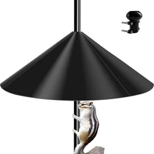 19 Inch Wide Black Squirrel Baffle - Ideal for Bird Feeder Poles, Outdoor Pole M