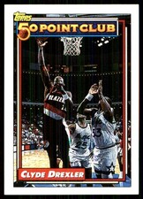 Clyde Drexler 1992-93 Topps #212 Trail Blazers NBA READ FREE SHIP AutographDen