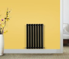 Luxury Black Designer Horizontal Vertical Oval Column Panel Bathroom Radiator