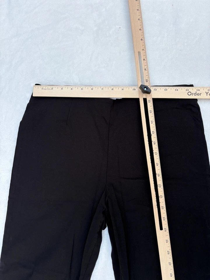 Calvin Klein Womens 14 Black Pants Skinny Leg High Rise Flat Front Ankle Pull On - Image 2 of 4