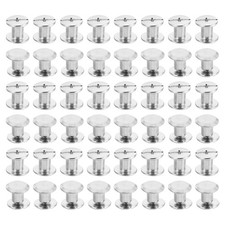 M5x6mm Chicago Screws, 100 Sets Brass Chicago Screw Phillips Binding, Silvery