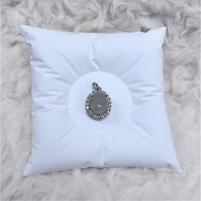 Hand-set jadeite Totoro pendant, S925 silver setting