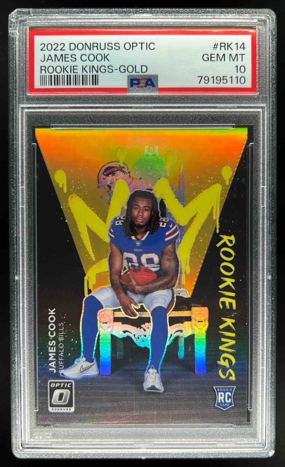 James Cook Panini Donruss Optic Rookie Kings #RK14 Gold