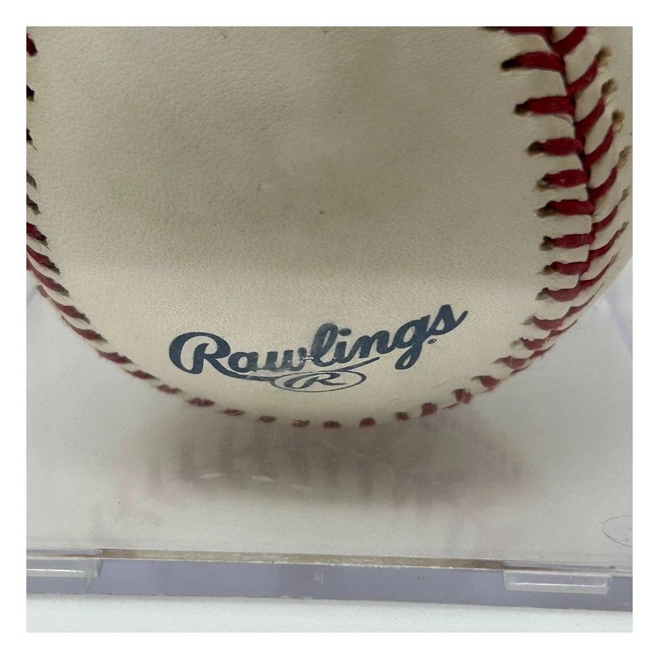 Estuche oficial de béisbol firmado por Eric Byrnes #22 Rawlings de las Grandes Ligas Foto 4 de 4