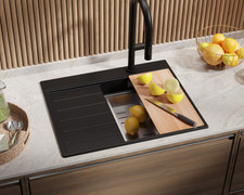 Lavello da cucina PRIMAGRAN in granito, vasca e scolapiatti + accessori - NUOVO