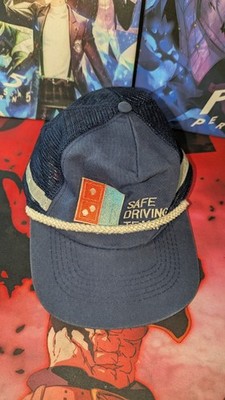 Vtg Dominos Pizza Employee SnapBack Safe Driving Team Snapback Hat Cap 1980s