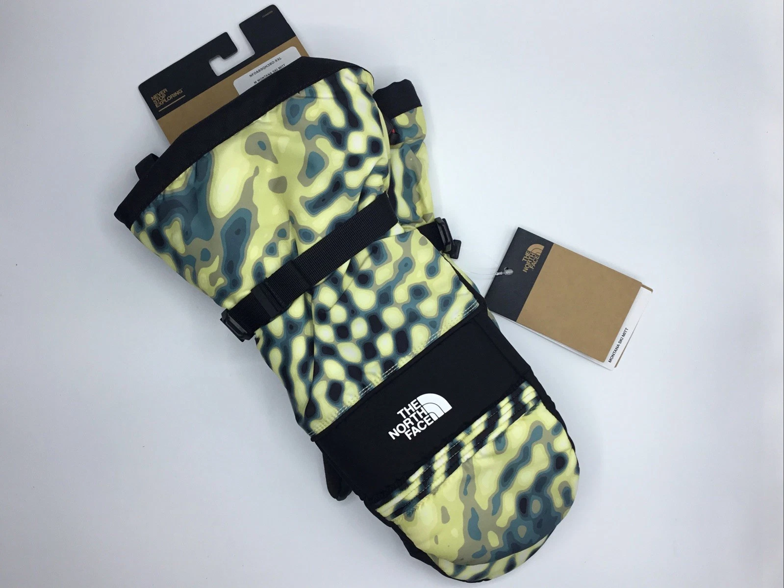 The North Face Mens Montana Ski Mitt Glove Nettle The Lift Print Size XXL NWT