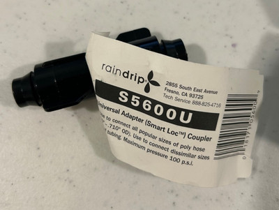 Raindrip S5600U  Universal Coupling Irrigation Fitting New FREE SHIPPING