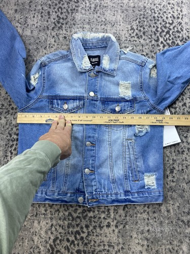 Almost Famous Damen Jeansjacke Größe M Distressed Destroyed Medium Wash Denim - Bild 10 von 20