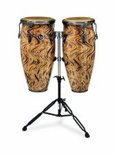 LP Aspire 10-inch and 11-inch Conga Set with Double Stand - Havana Caf