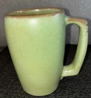 Large Vintage FRANKOMA POTTERY Plainsman Green 20oz Ceramic Prairie Mug