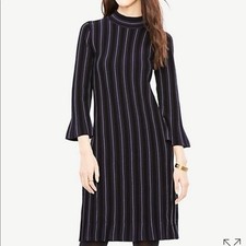 Ann Taylor stitch striped sweater dress