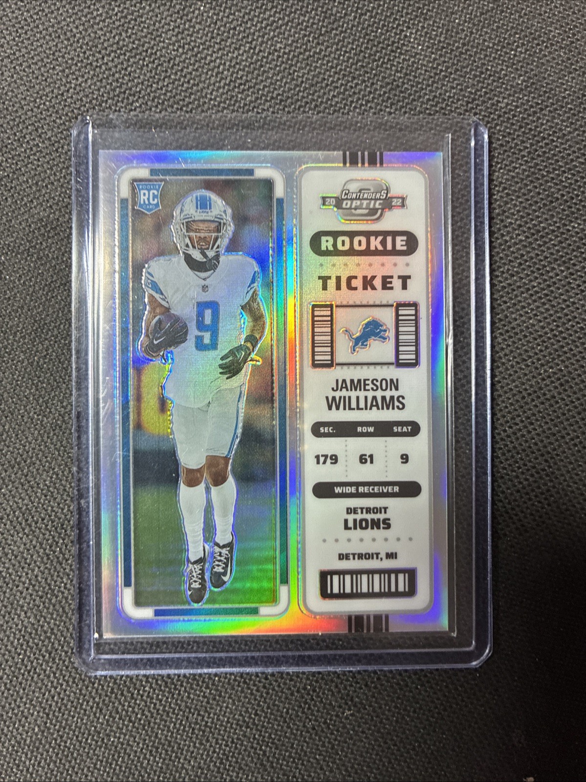 SILVER HOLO Rookie Ticket 2022 Contenders Optic Jameson Williams RC #80 Lions