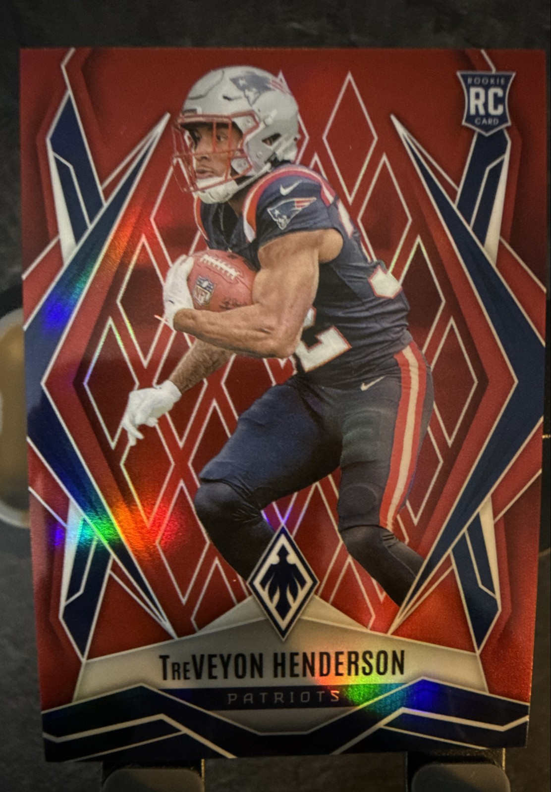 2025 Panini Phoenix - Rookies TreVeyon Henderson #187 Red 26/99 (RC)