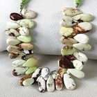 Lemon Chrysoprase Smooth Pear Beads Strand 8x10 to 21x11mm 8" Australia
