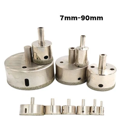 Diamantbohrkrone Fliesenbohrer Diamantbohrer Ø 7mm-90mm Für Marmor Granit Glas - Bild 1 von 4