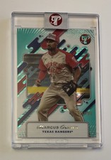 Marcus Semien 2025 Topps Pristine Aqua Pristine Encased /199 Texas Rangers