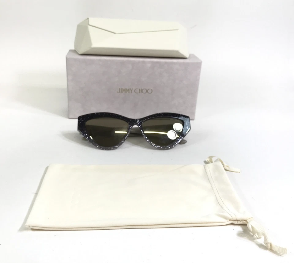 Jimmy Choo Sunglasses JC5004 5046/5A Glitter Gray Frames w Brown Mirrored Lenses - Image 2 of 4