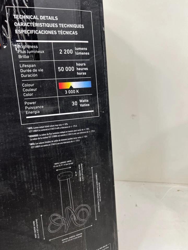 Artika Swirl ленты 3 CCT хром светодиодный свет подвеска новый PDT-SR-CR - Изображение 2 из 2