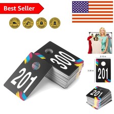 Reverse Design Plastic Number Tags - 100 Reusable Tags for Home  Business
