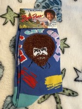 1 Pair Bob Ross Socks Joy Of Painting One Size Men 8-12 Womens 9-14 NWT