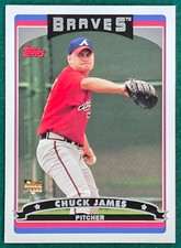 Chuck James - 2006 Topps #305 - Atlanta Braves Rookie Baseball Card. rookie card picture