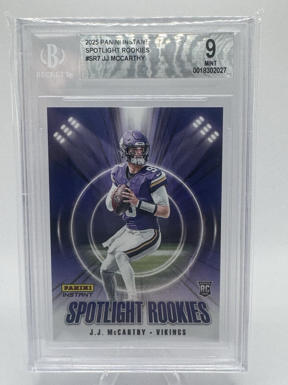JJ McCarthy Panini Instant Spotlight Rookies #SR7 Base