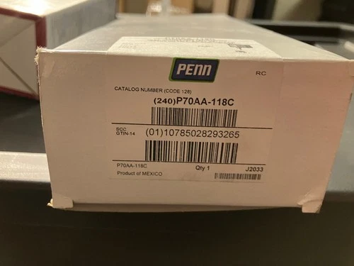 Penn / Johnson Controls Fan Cycling Pressure Control P70AA-118C NEW