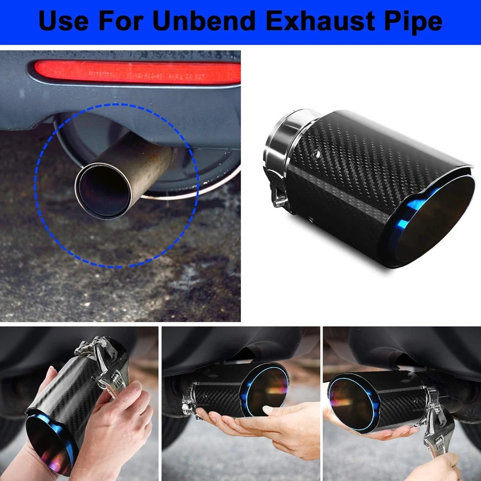 2.5" to 3.5" Muffler Exhaust Tips Carbon Fiber For Lexus IS 250 300 350 IS200t - Image 3 of 4