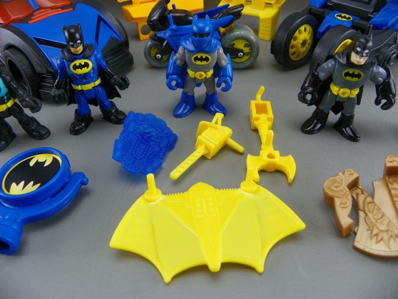 Imaginext DC Super Friends voiture Batmobile avec effets lumineux et lance  projectiles disques, 1 figurine Batman incluse, jouet enfant dès 3 ans