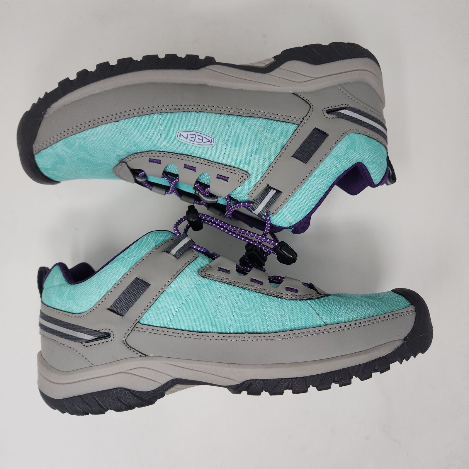 Scarpe da trekking Keen uomo 7 grigio verde logo trail sneakers stringate rapide passeggio