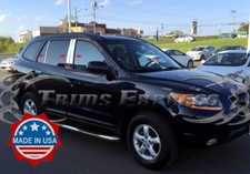 Fit2007-2012 Hyundai Santa Fe 6pc Chrome Pillar Post Trim Stainless Steel
